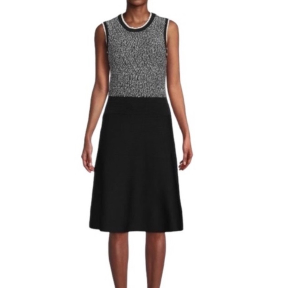 PAULE KA Black Sleeveless Dress Sz M